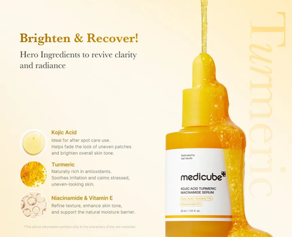 MEDICUBE Kojic Acid Turmeric Niacinamide Serum 30ml