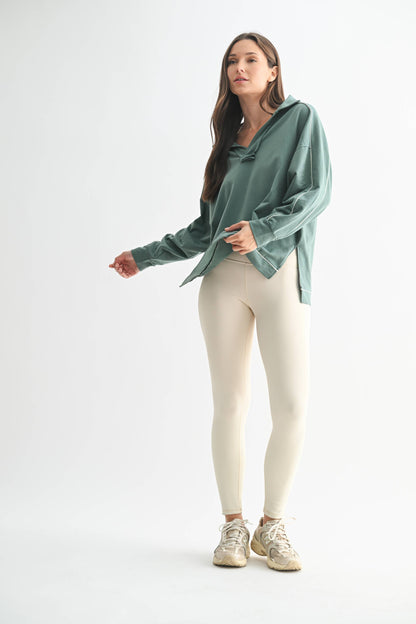 Jacquard Ribbed High-Waisted Leggings