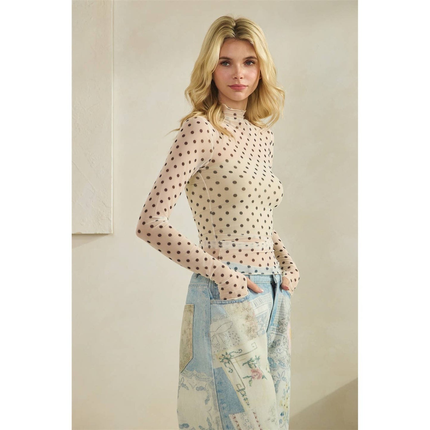 Bianca Polka Dot Lace Top