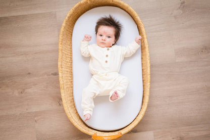 Ribbed Jogger Pants - Cream