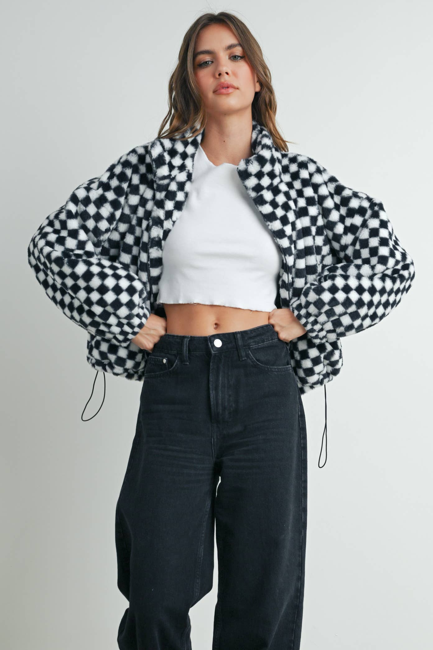 Checker Teddy Jacket