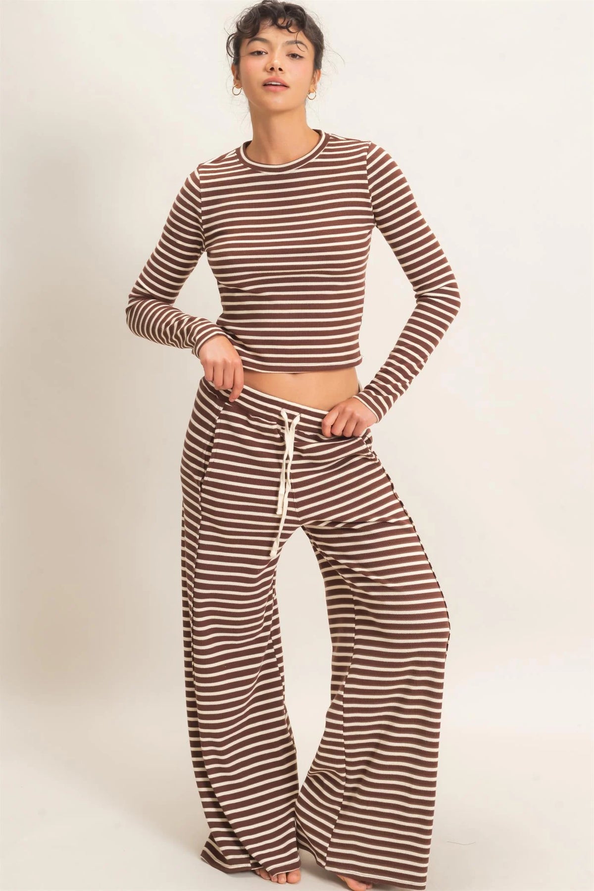 Karlie Stripe Long Sleeve Set (Three Colors)