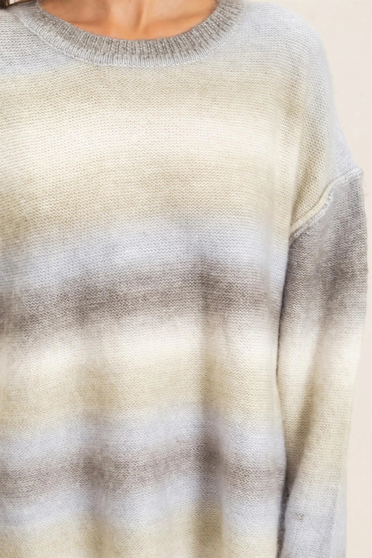 Maddi Gradient Crew Neck Sweater (Two Colors)