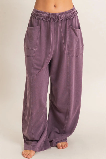Betsie Best Mineral Washed Barrel Sweatpants (Six Colors)