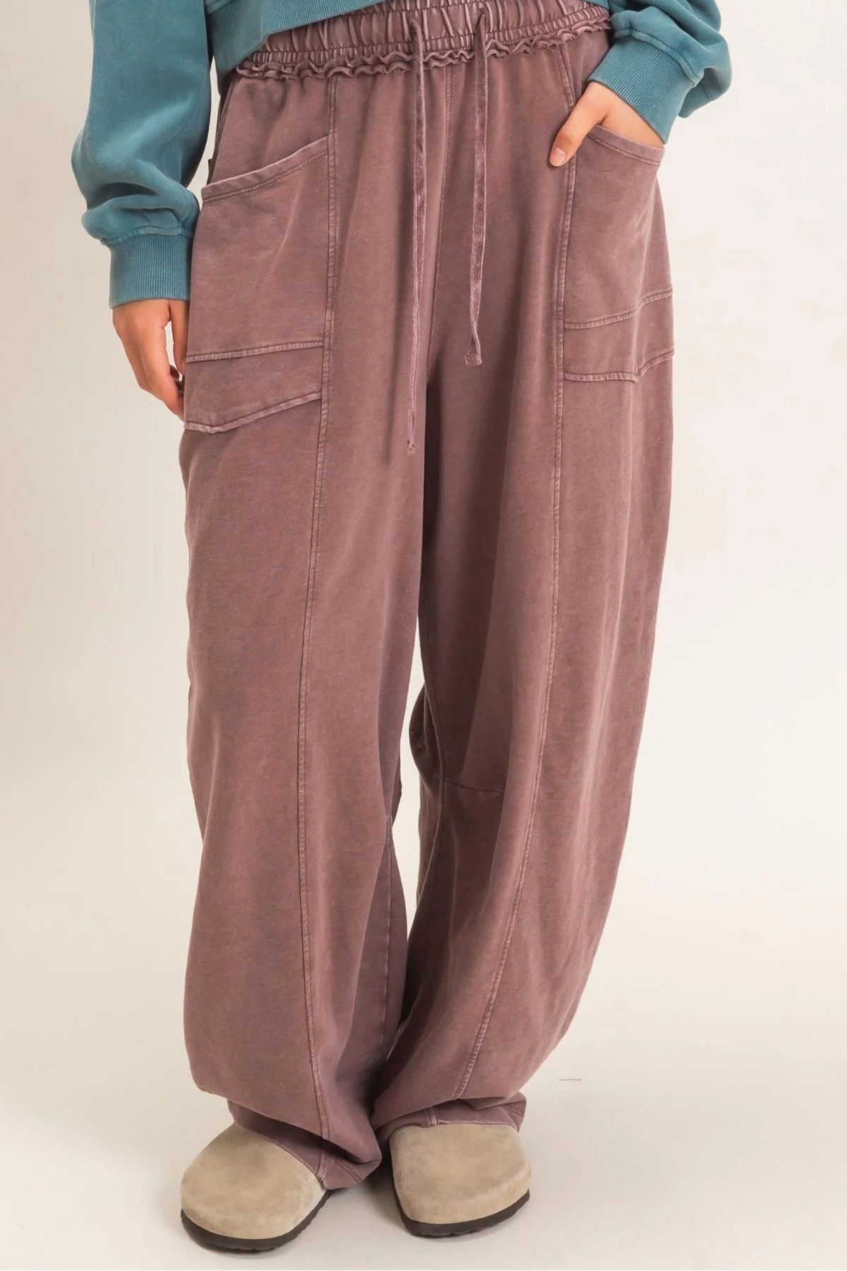 Betsie Best Mineral Washed Barrel Sweatpants (Six Colors)