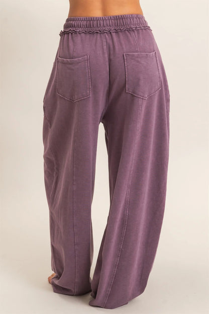 Betsie Best Mineral Washed Barrel Sweatpants (Six Colors)
