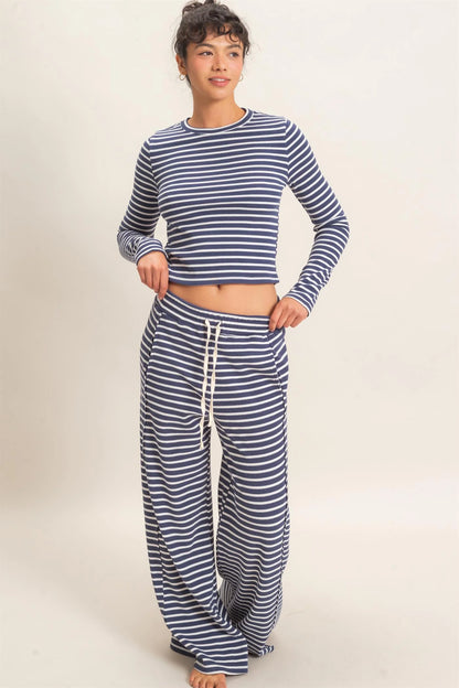 Karlie Stripe Long Sleeve Set (Three Colors)