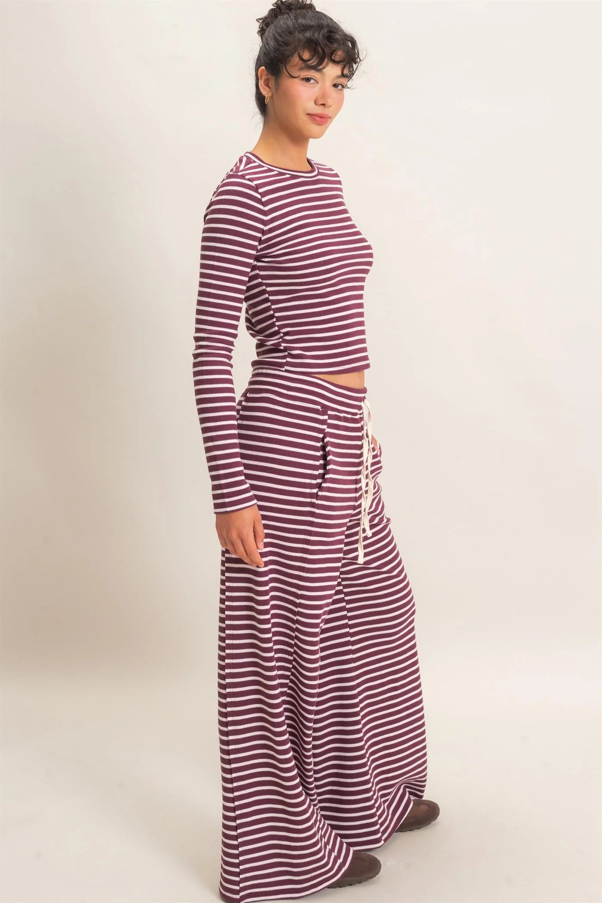Karlie Stripe Long Sleeve Set (Three Colors)