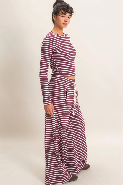 Karlie Stripe Long Sleeve Set (Three Colors)