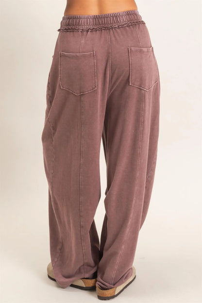 Betsie Best Mineral Washed Barrel Sweatpants (Six Colors)