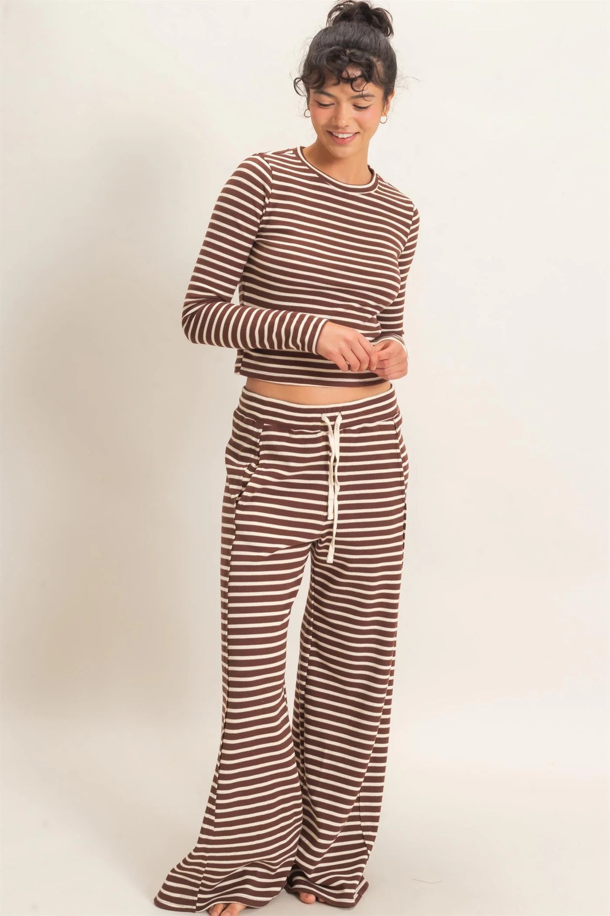Karlie Stripe Long Sleeve Set (Three Colors)