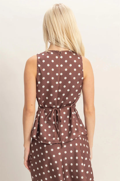 Waverly Satin Polka Dot Top (Three Colors)*